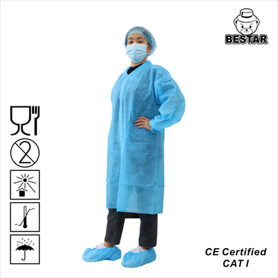 معطف مختبر SPP 6xl كبير متوسط ​​يمكن التخلص منه أزرق أصفر لعيادة الطبيب
