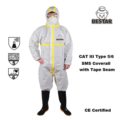 المعطف القابل للتصرف من Cat III Type 5/6 SMS مع شريط التماس
