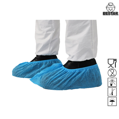 غطاء حذاء واقٍ يمكن التخلص منه باللون الأزرق مقاس 18 بوصة للمنزل الطبي